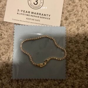 Pearich 14K Gold Tennis Bracelet for Women-2mm CZ Opal Gold